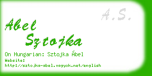abel sztojka business card
